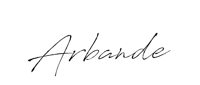 Make a beautiful signature design for name Arbande. With this signature (Antro_Vectra) style, you can create a handwritten signature for free. Arbande signature style 6 images and pictures png