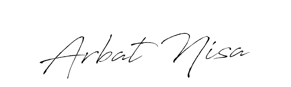 Design your own signature with our free online signature maker. With this signature software, you can create a handwritten (Antro_Vectra) signature for name Arbat Nisa. Arbat Nisa signature style 6 images and pictures png