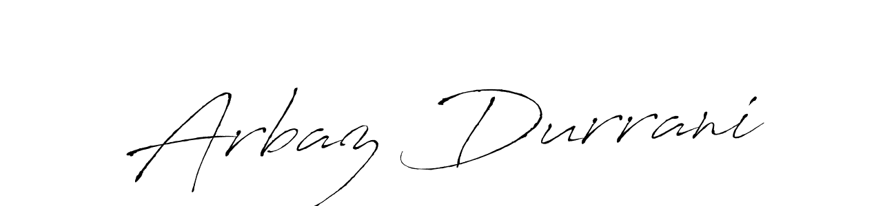 How to make Arbaz Durrani name signature. Use Antro_Vectra style for creating short signs online. This is the latest handwritten sign. Arbaz Durrani signature style 6 images and pictures png