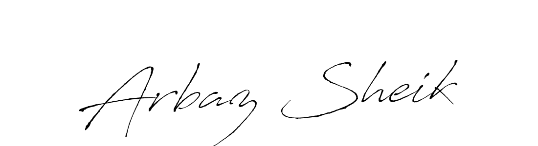 Design your own signature with our free online signature maker. With this signature software, you can create a handwritten (Antro_Vectra) signature for name Arbaz Sheik. Arbaz Sheik signature style 6 images and pictures png