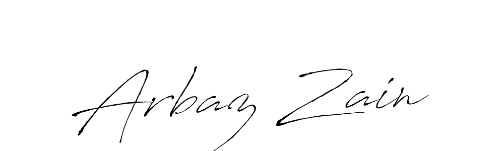 How to make Arbaz Zain name signature. Use Antro_Vectra style for creating short signs online. This is the latest handwritten sign. Arbaz Zain signature style 6 images and pictures png