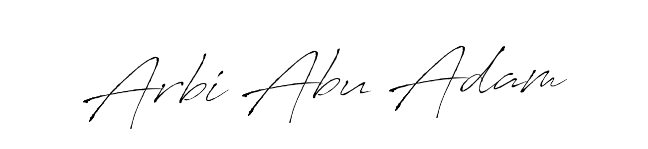 Make a beautiful signature design for name Arbi Abu Adam. With this signature (Antro_Vectra) style, you can create a handwritten signature for free. Arbi Abu Adam signature style 6 images and pictures png