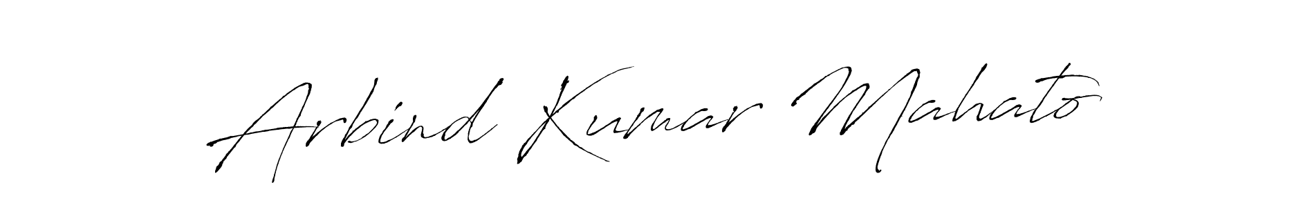 Make a beautiful signature design for name Arbind Kumar Mahato. With this signature (Antro_Vectra) style, you can create a handwritten signature for free. Arbind Kumar Mahato signature style 6 images and pictures png