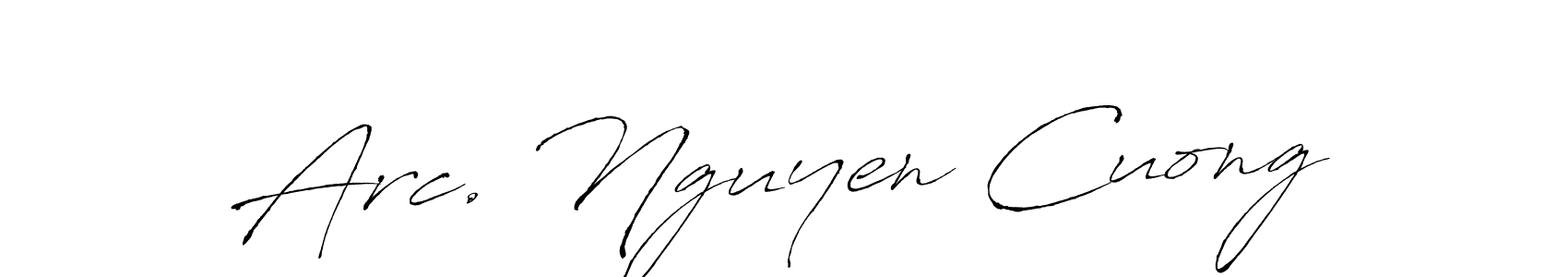 The best way (Antro_Vectra) to make a short signature is to pick only two or three words in your name. The name Arc. Nguyen Cuong include a total of six letters. For converting this name. Arc. Nguyen Cuong signature style 6 images and pictures png