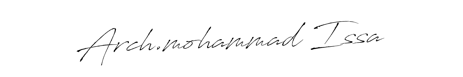 Create a beautiful signature design for name Arch.mohammad Issa. With this signature (Antro_Vectra) fonts, you can make a handwritten signature for free. Arch.mohammad Issa signature style 6 images and pictures png