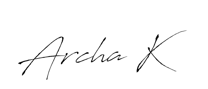 How to make Archa K signature? Antro_Vectra is a professional autograph style. Create handwritten signature for Archa K name. Archa K signature style 6 images and pictures png