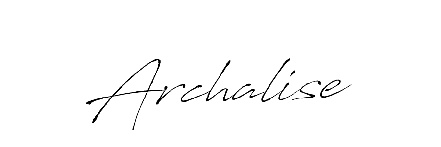 Archalise stylish signature style. Best Handwritten Sign (Antro_Vectra) for my name. Handwritten Signature Collection Ideas for my name Archalise. Archalise signature style 6 images and pictures png