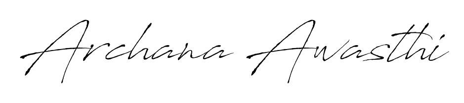 A classic penmanship look for Archana Awasthi. The Antro_Vectra font brings timeless elegance and confidence to every signed document. Archana Awasthi signature style 6 images and pictures png