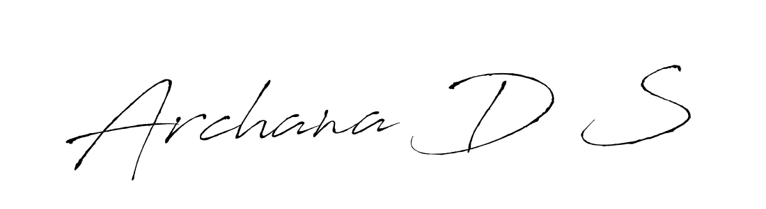 Design your own signature with our free online signature maker. With this signature software, you can create a handwritten (Antro_Vectra) signature for name Archana D S. Archana D S signature style 6 images and pictures png