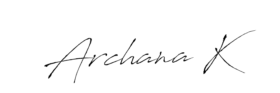 It looks lik you need a new signature style for name Archana K. Design unique handwritten (Antro_Vectra) signature with our free signature maker in just a few clicks. Archana K signature style 6 images and pictures png