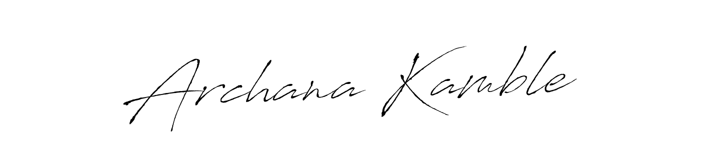 Design your own signature with our free online signature maker. With this signature software, you can create a handwritten (Antro_Vectra) signature for name Archana Kamble. Archana Kamble signature style 6 images and pictures png