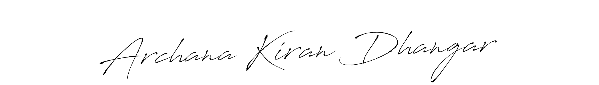 How to make Archana Kiran Dhangar name signature. Use Antro_Vectra style for creating short signs online. This is the latest handwritten sign. Archana Kiran Dhangar signature style 6 images and pictures png