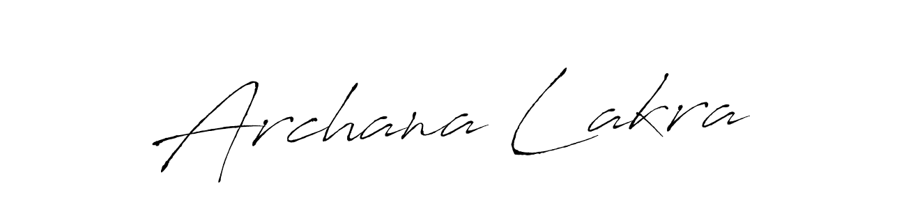 Design your own signature with our free online signature maker. With this signature software, you can create a handwritten (Antro_Vectra) signature for name Archana Lakra. Archana Lakra signature style 6 images and pictures png