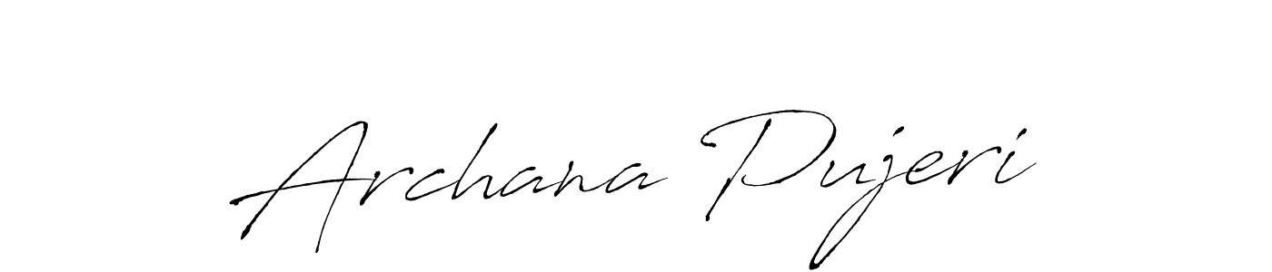 if you are searching for the best signature style for your name Archana Pujeri. so please give up your signature search. here we have designed multiple signature styles  using Antro_Vectra. Archana Pujeri signature style 6 images and pictures png