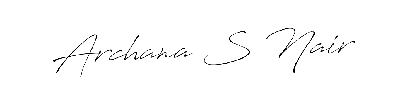Archana S Nair stylish signature style. Best Handwritten Sign (Antro_Vectra) for my name. Handwritten Signature Collection Ideas for my name Archana S Nair. Archana S Nair signature style 6 images and pictures png