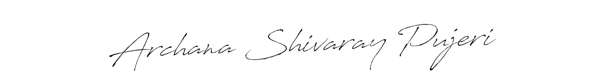 Archana Shivaray Pujeri stylish signature style. Best Handwritten Sign (Antro_Vectra) for my name. Handwritten Signature Collection Ideas for my name Archana Shivaray Pujeri. Archana Shivaray Pujeri signature style 6 images and pictures png