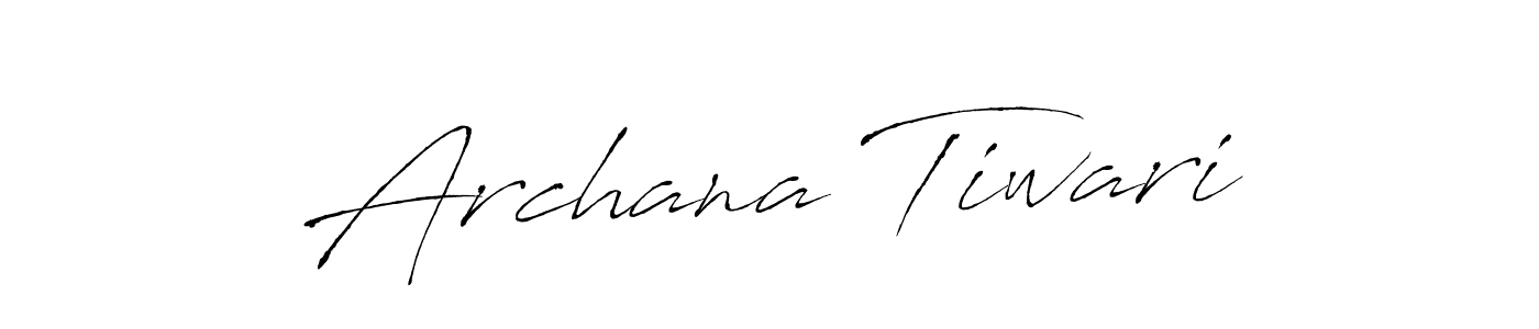 How to make Archana Tiwari name signature. Use Antro_Vectra style for creating short signs online. This is the latest handwritten sign. Archana Tiwari signature style 6 images and pictures png