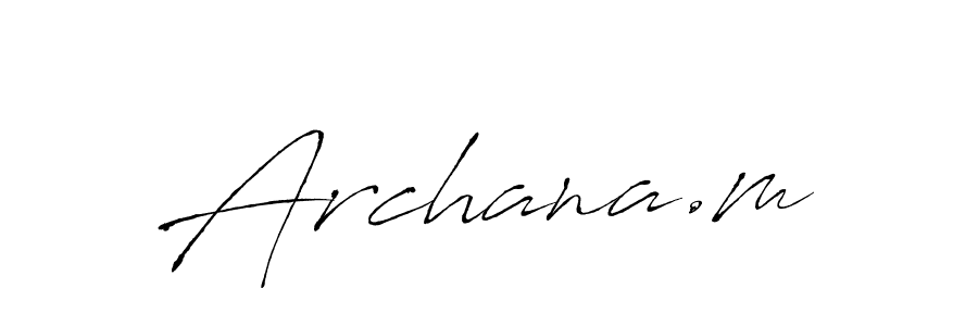 How to make Archana.m signature? Antro_Vectra is a professional autograph style. Create handwritten signature for Archana.m name. Archana.m signature style 6 images and pictures png