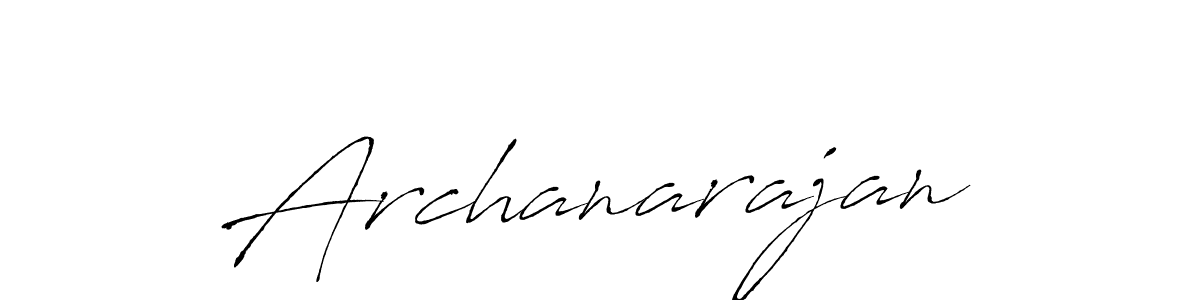 How to make Archanarajan name signature. Use Antro_Vectra style for creating short signs online. This is the latest handwritten sign. Archanarajan signature style 6 images and pictures png