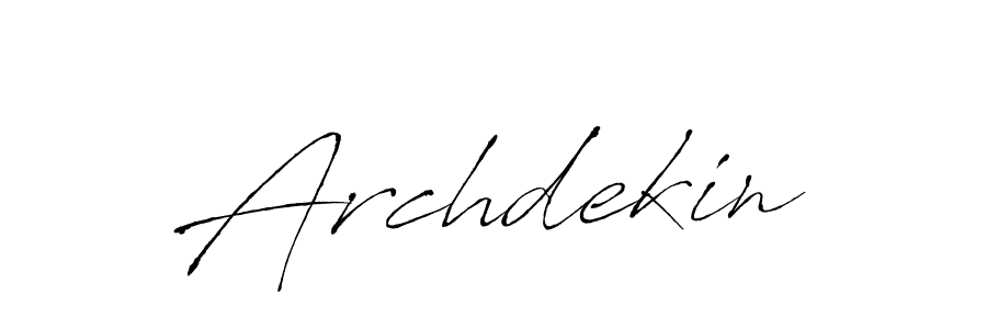 Use a signature maker to create a handwritten signature online. With this signature software, you can design (Antro_Vectra) your own signature for name Archdekin. Archdekin signature style 6 images and pictures png