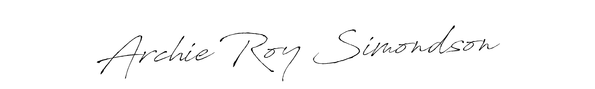 Also You can easily find your signature by using the search form. We will create Archie Roy Simondson name handwritten signature images for you free of cost using Antro_Vectra sign style. Archie Roy Simondson signature style 6 images and pictures png