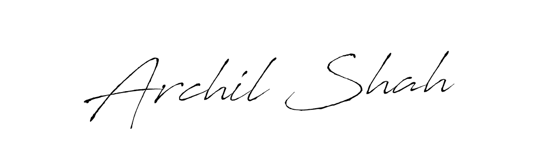 How to make Archil Shah name signature. Use Antro_Vectra style for creating short signs online. This is the latest handwritten sign. Archil Shah signature style 6 images and pictures png