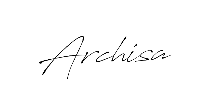 Design your own signature with our free online signature maker. With this signature software, you can create a handwritten (Antro_Vectra) signature for name Archisa. Archisa signature style 6 images and pictures png