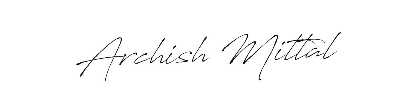 Design your own signature with our free online signature maker. With this signature software, you can create a handwritten (Antro_Vectra) signature for name Archish Mittal. Archish Mittal signature style 6 images and pictures png