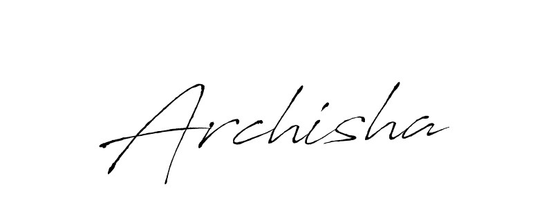 Design your own signature with our free online signature maker. With this signature software, you can create a handwritten (Antro_Vectra) signature for name Archisha. Archisha signature style 6 images and pictures png