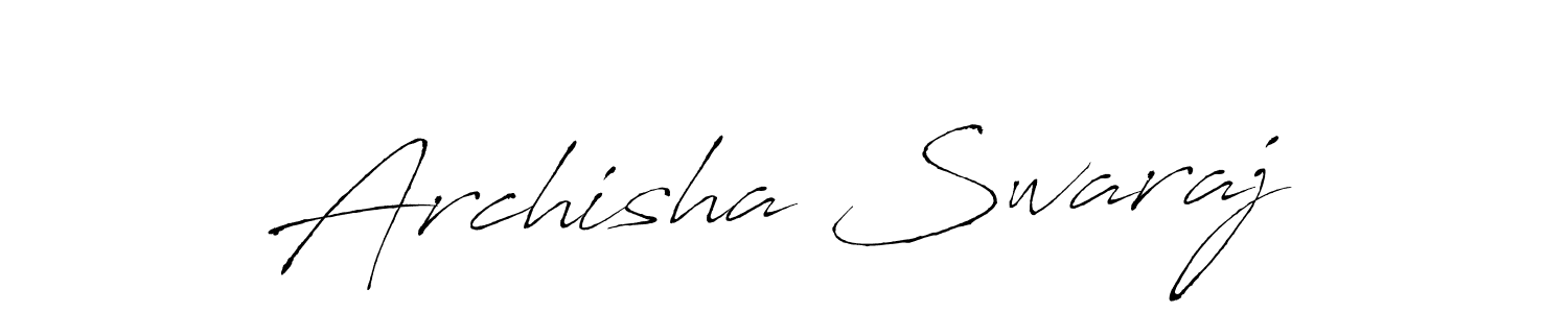 How to make Archisha Swaraj signature? Antro_Vectra is a professional autograph style. Create handwritten signature for Archisha Swaraj name. Archisha Swaraj signature style 6 images and pictures png
