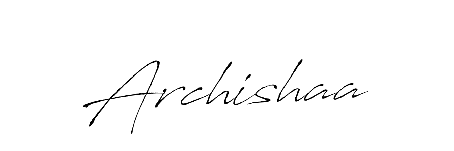 Use a signature maker to create a handwritten signature online. With this signature software, you can design (Antro_Vectra) your own signature for name Archishaa. Archishaa signature style 6 images and pictures png