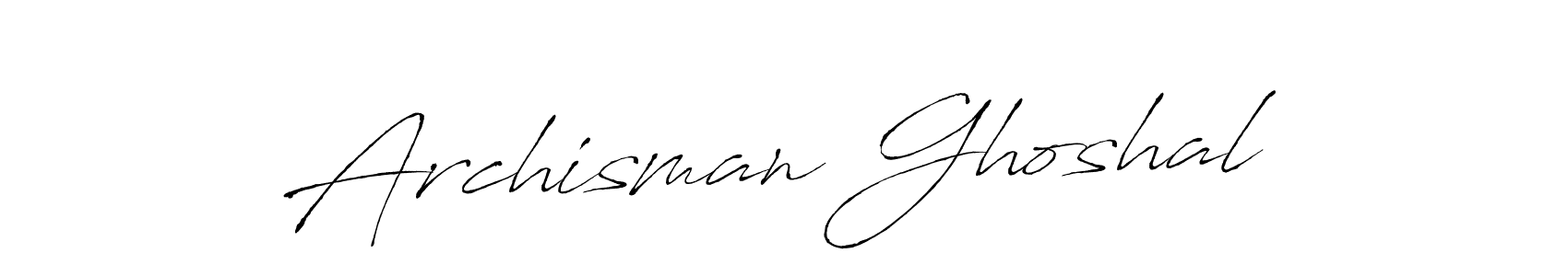 Create a beautiful signature design for name Archisman Ghoshal. With this signature (Antro_Vectra) fonts, you can make a handwritten signature for free. Archisman Ghoshal signature style 6 images and pictures png