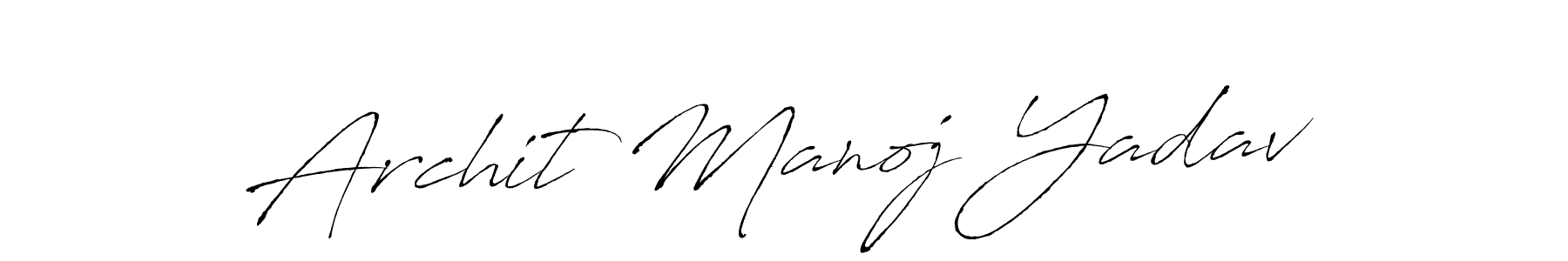 Similarly Antro_Vectra is the best handwritten signature design. Signature creator online .You can use it as an online autograph creator for name Archit Manoj Yadav. Archit Manoj Yadav signature style 6 images and pictures png
