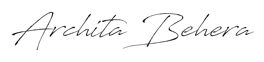 Looking for an artistic signature for Archita Behera? The Antro_Vectra calligraphy style gives a sophisticated flow suitable for business cards and emails. Archita Behera signature style 6 images and pictures png