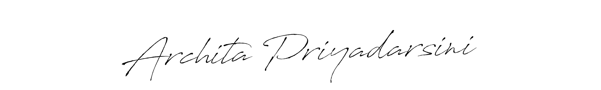 How to make Archita Priyadarsini name signature. Use Antro_Vectra style for creating short signs online. This is the latest handwritten sign. Archita Priyadarsini signature style 6 images and pictures png