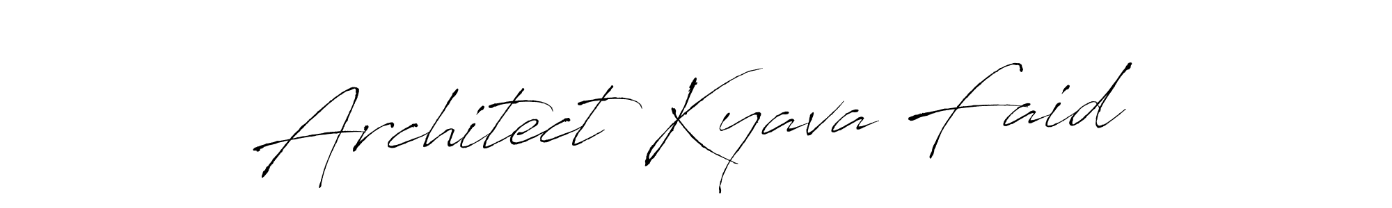 Similarly Antro_Vectra is the best handwritten signature design. Signature creator online .You can use it as an online autograph creator for name Architect Kyava Faid. Architect Kyava Faid signature style 6 images and pictures png