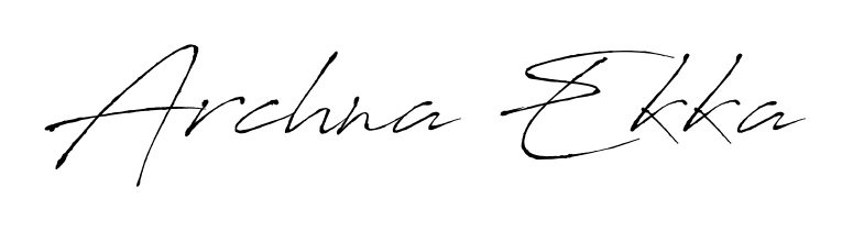 The Antro_Vectra handwriting style adds charm and authenticity to name Archna Ekka. A wonderful choice for personal thank-you notes. Archna Ekka signature style 6 images and pictures png