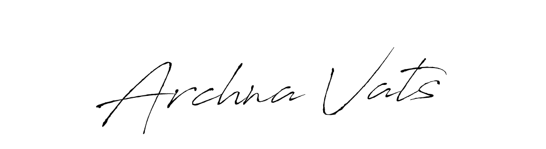 How to make Archna Vats name signature. Use Antro_Vectra style for creating short signs online. This is the latest handwritten sign. Archna Vats signature style 6 images and pictures png