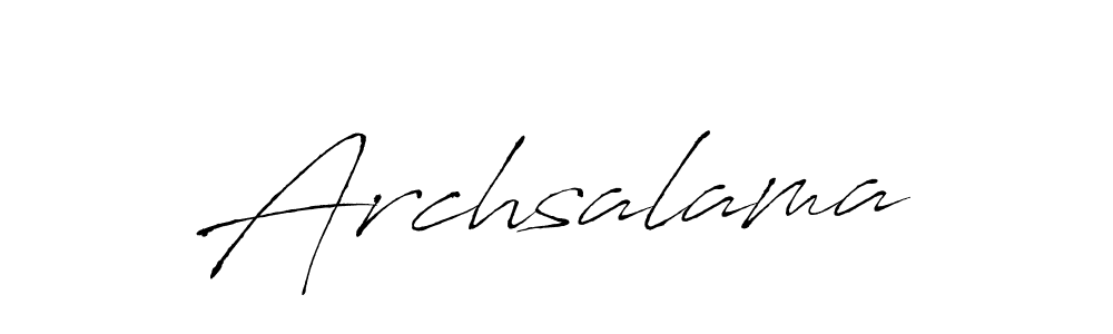 How to make Archsalama signature? Antro_Vectra is a professional autograph style. Create handwritten signature for Archsalama name. Archsalama signature style 6 images and pictures png