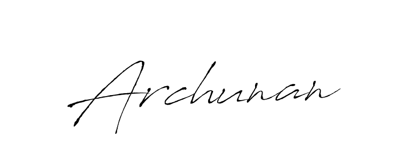 You should practise on your own different ways (Antro_Vectra) to write your name (Archunan) in signature. don't let someone else do it for you. Archunan signature style 6 images and pictures png