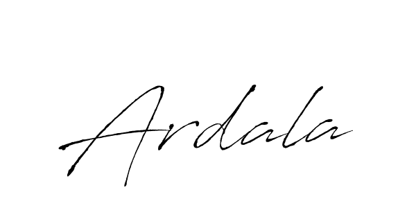 Design your own signature with our free online signature maker. With this signature software, you can create a handwritten (Antro_Vectra) signature for name Ardala. Ardala signature style 6 images and pictures png