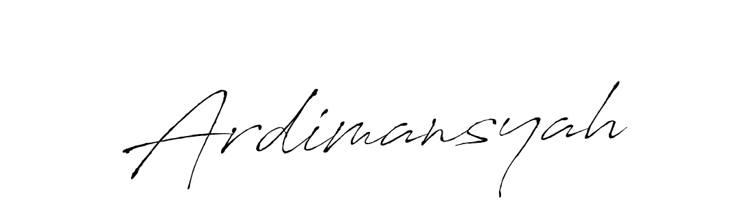 Create a beautiful signature design for name Ardimansyah. With this signature (Antro_Vectra) fonts, you can make a handwritten signature for free. Ardimansyah signature style 6 images and pictures png