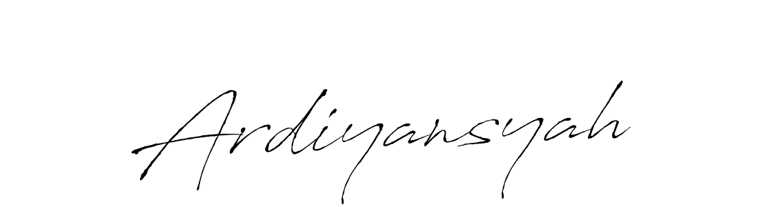 Use a signature maker to create a handwritten signature online. With this signature software, you can design (Antro_Vectra) your own signature for name Ardiyansyah. Ardiyansyah signature style 6 images and pictures png
