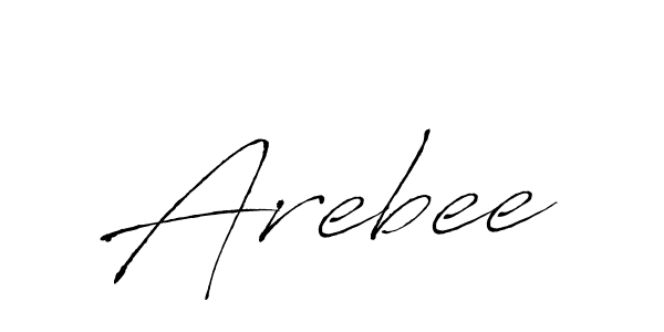 How to make Arebee signature? Antro_Vectra is a professional autograph style. Create handwritten signature for Arebee name. Arebee signature style 6 images and pictures png