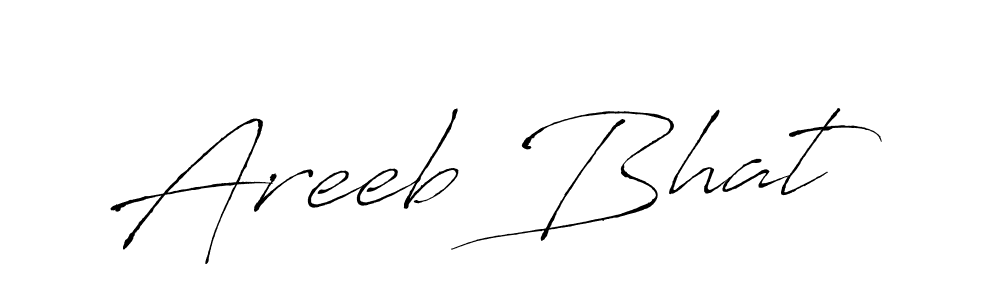 Also we have Areeb Bhat name is the best signature style. Create professional handwritten signature collection using Antro_Vectra autograph style. Areeb Bhat signature style 6 images and pictures png