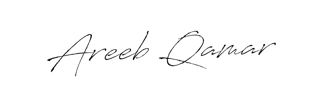 How to make Areeb Qamar name signature. Use Antro_Vectra style for creating short signs online. This is the latest handwritten sign. Areeb Qamar signature style 6 images and pictures png