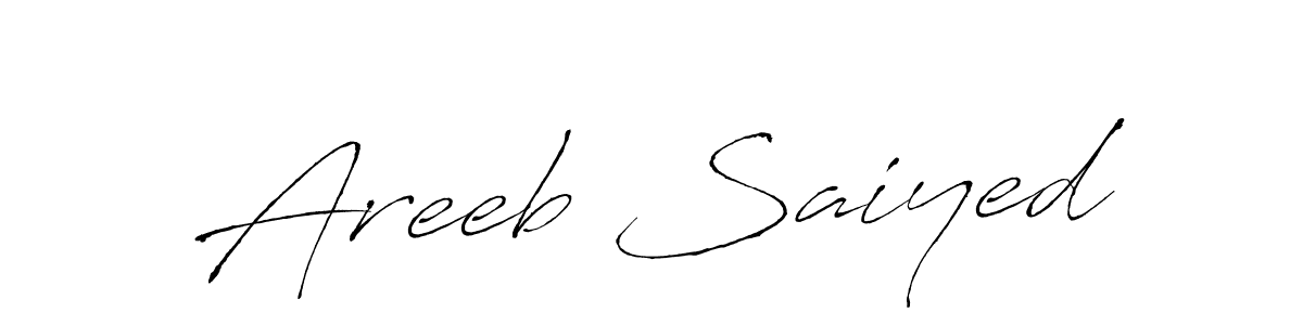 Use a signature maker to create a handwritten signature online. With this signature software, you can design (Antro_Vectra) your own signature for name Areeb Saiyed. Areeb Saiyed signature style 6 images and pictures png