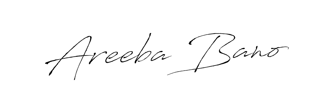 Design your own signature with our free online signature maker. With this signature software, you can create a handwritten (Antro_Vectra) signature for name Areeba Bano. Areeba Bano signature style 6 images and pictures png