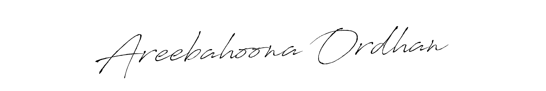 Create a beautiful signature design for name Areebahoona Ordhan. With this signature (Antro_Vectra) fonts, you can make a handwritten signature for free. Areebahoona Ordhan signature style 6 images and pictures png