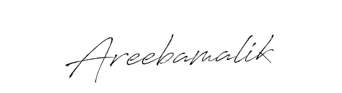 Create a beautiful signature design for name Areebamalik. With this signature (Antro_Vectra) fonts, you can make a handwritten signature for free. Areebamalik signature style 6 images and pictures png